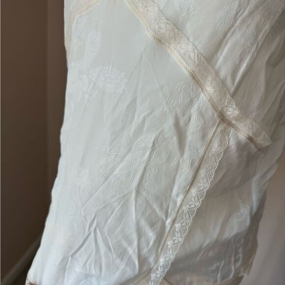 NWT ZADIG & VOLTAIRE  Judo White Clark Jac Paisley Camisole top with Lace sz S - Picture 11 of 16